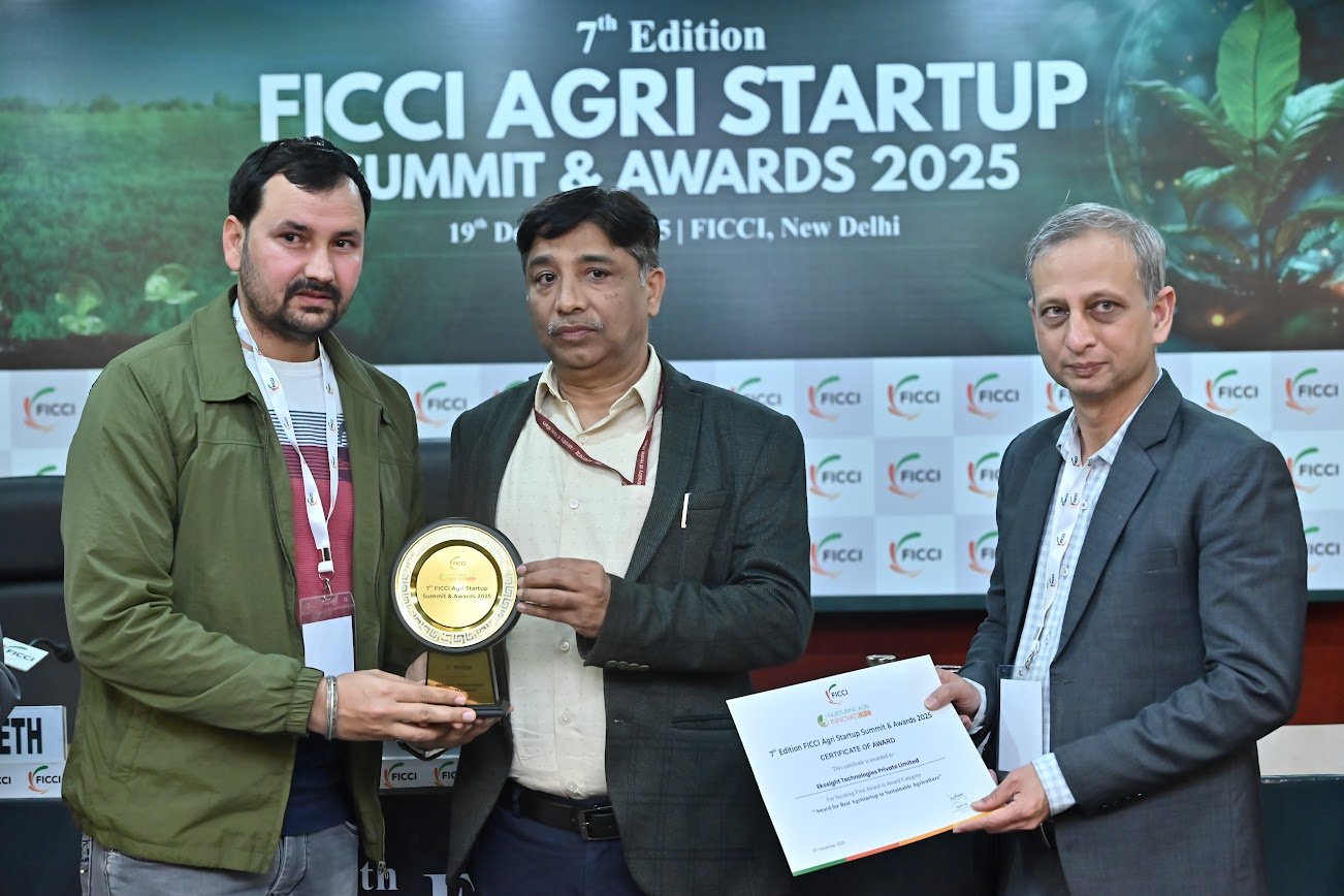 Soil Doctor honoured at the FICCI Agri Startup Summit & Awards 2025 Soil Doctor team receiving the FICCI Agri Startup Summit and Awards 2025